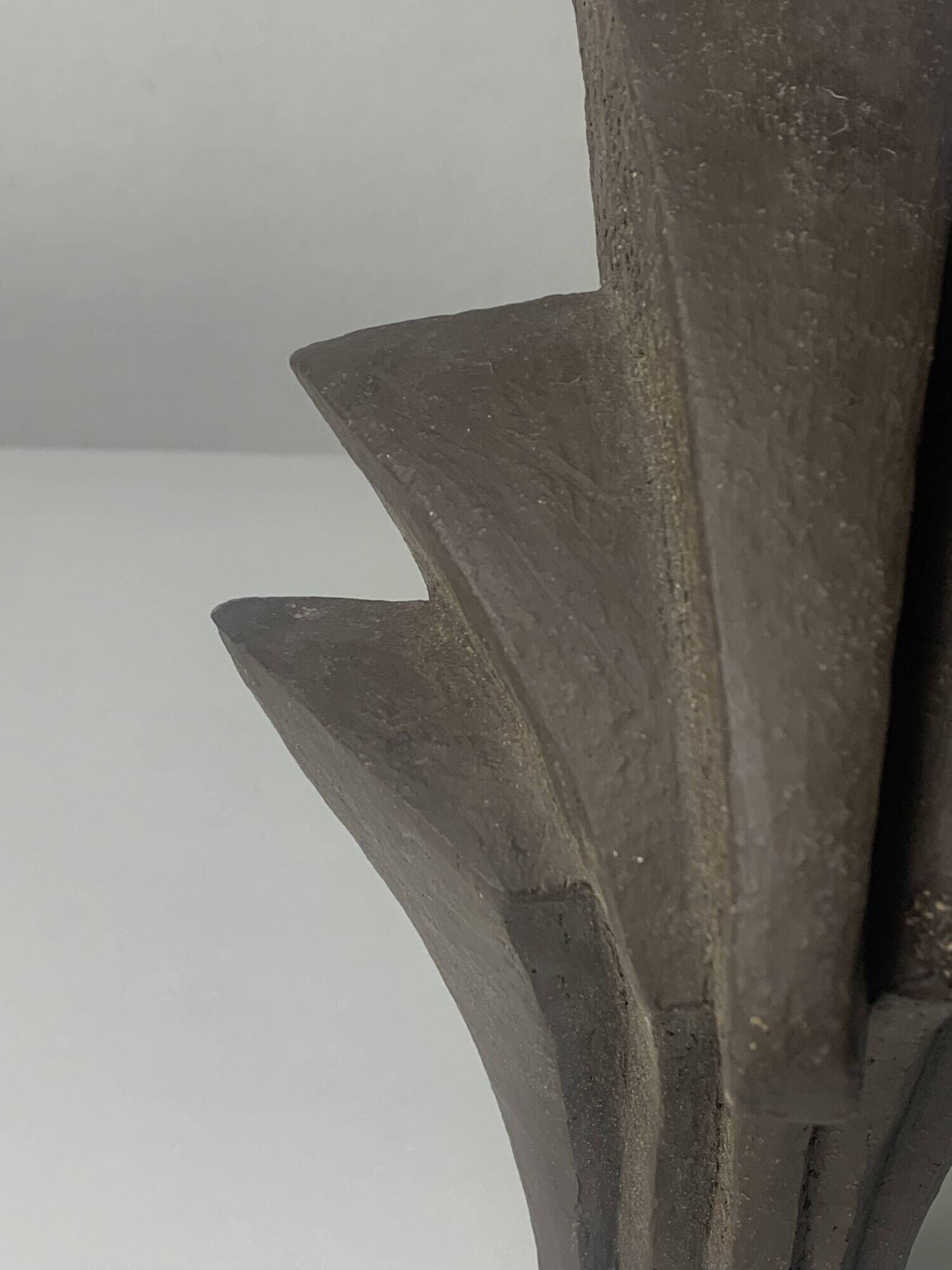 Pair of Dutch brutalist cast stone concrete abstract sculptures, ca 1960s