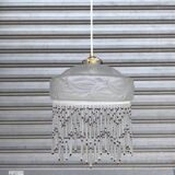 Art Deco frosted glass pendant light