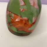 Coloured crystal vase La Rochère – France – pink and green