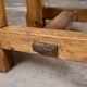 Set of 4 brutalist pine chairs, Italy, 1960s