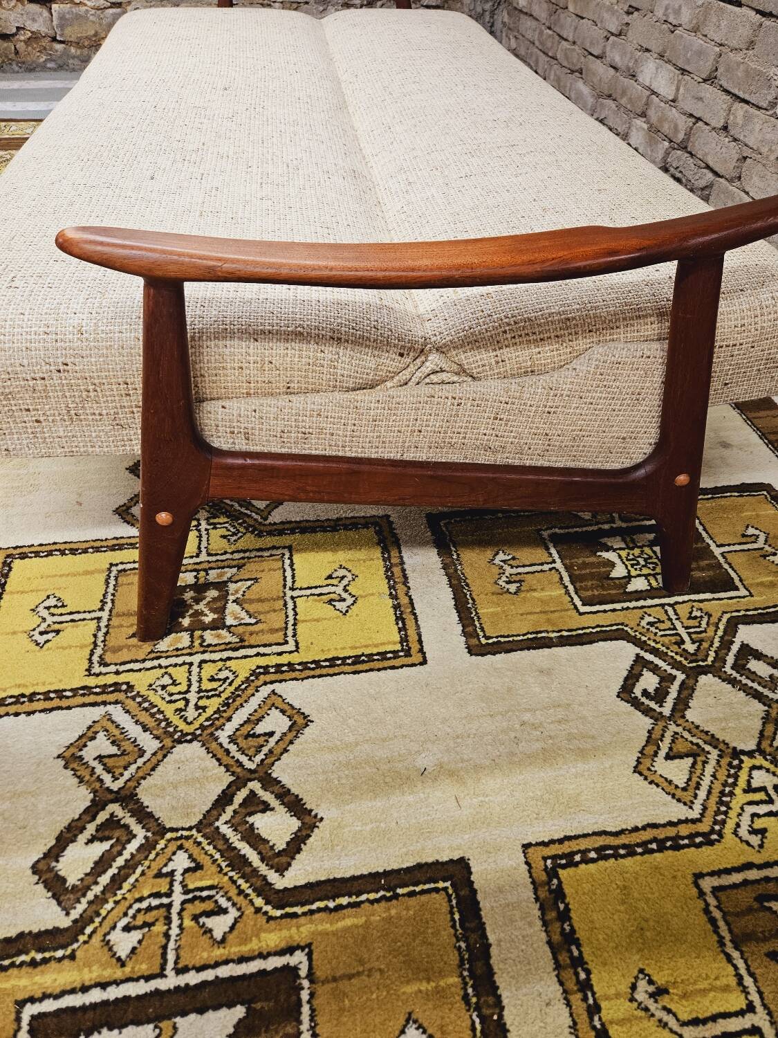 Danish teak Scandinavian sofa armchair set 1960