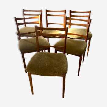 Lot 6 chaises scandinaves vintage