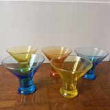 Set of 5 coloured dessert bowls Luminarc