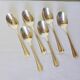 6 Christofle Art Deco Style Silver Plated Soup Spoons 2106255