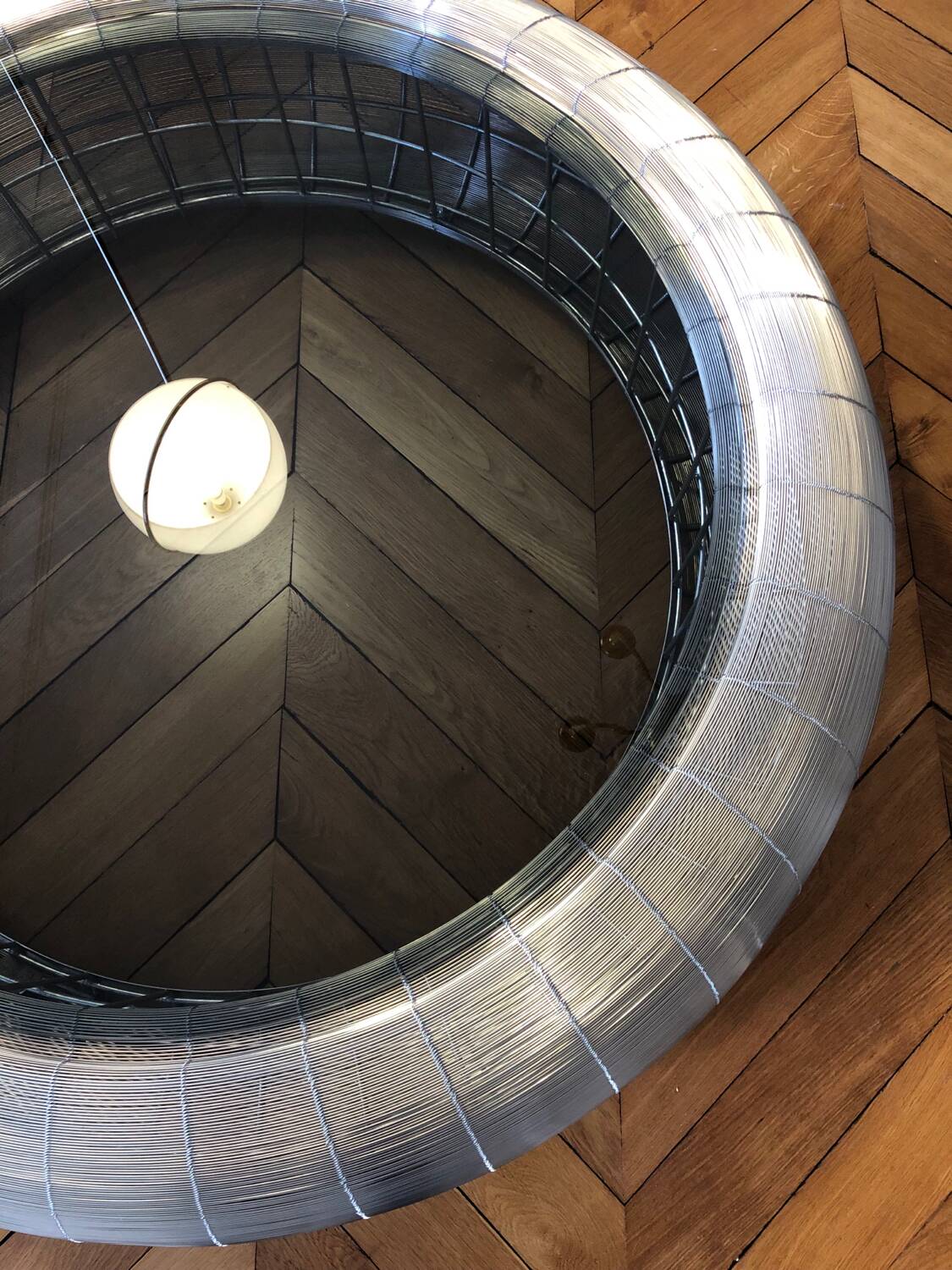 Large Roche Bobois designer wire coffee table