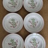 Antique service – KG Lunéville – 12 plates with red & green floral decoration