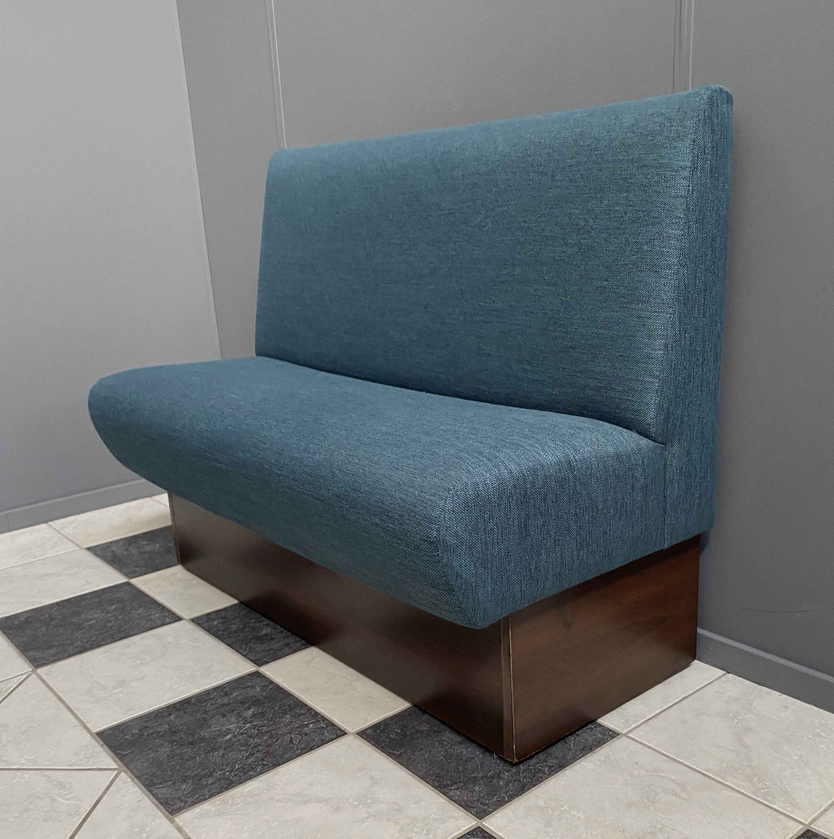 Diner seat USA style in blue fabric