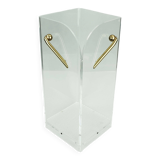 Transparent lucite acrylic umbrella stand 1980s 1990s post modern design