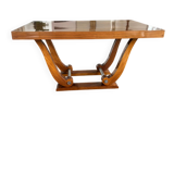 Table Art Déco en loupe d’orme – Années 1930 – Très bel état