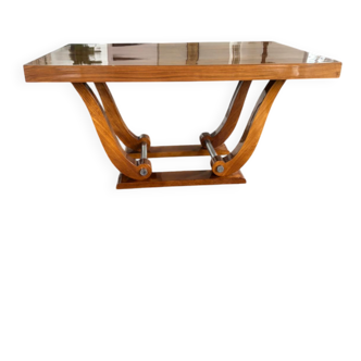 Art Deco table in elm burl – 1930s – Very good condition