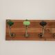 Wall coat rack with 5 hooks - handmade - multicoloured