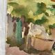 Aquarelle Chateau Vintage