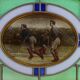 Art Deco Stained Glass Panel Depicting Early Football Scene, Belgium ca. 19
