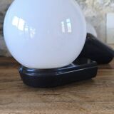 Pair of RZB Leuchten opaline globe wall lights