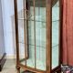 1950s English walnut display cabinet