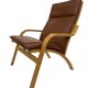 Vintage Danish armchair cognac leather by Stouby