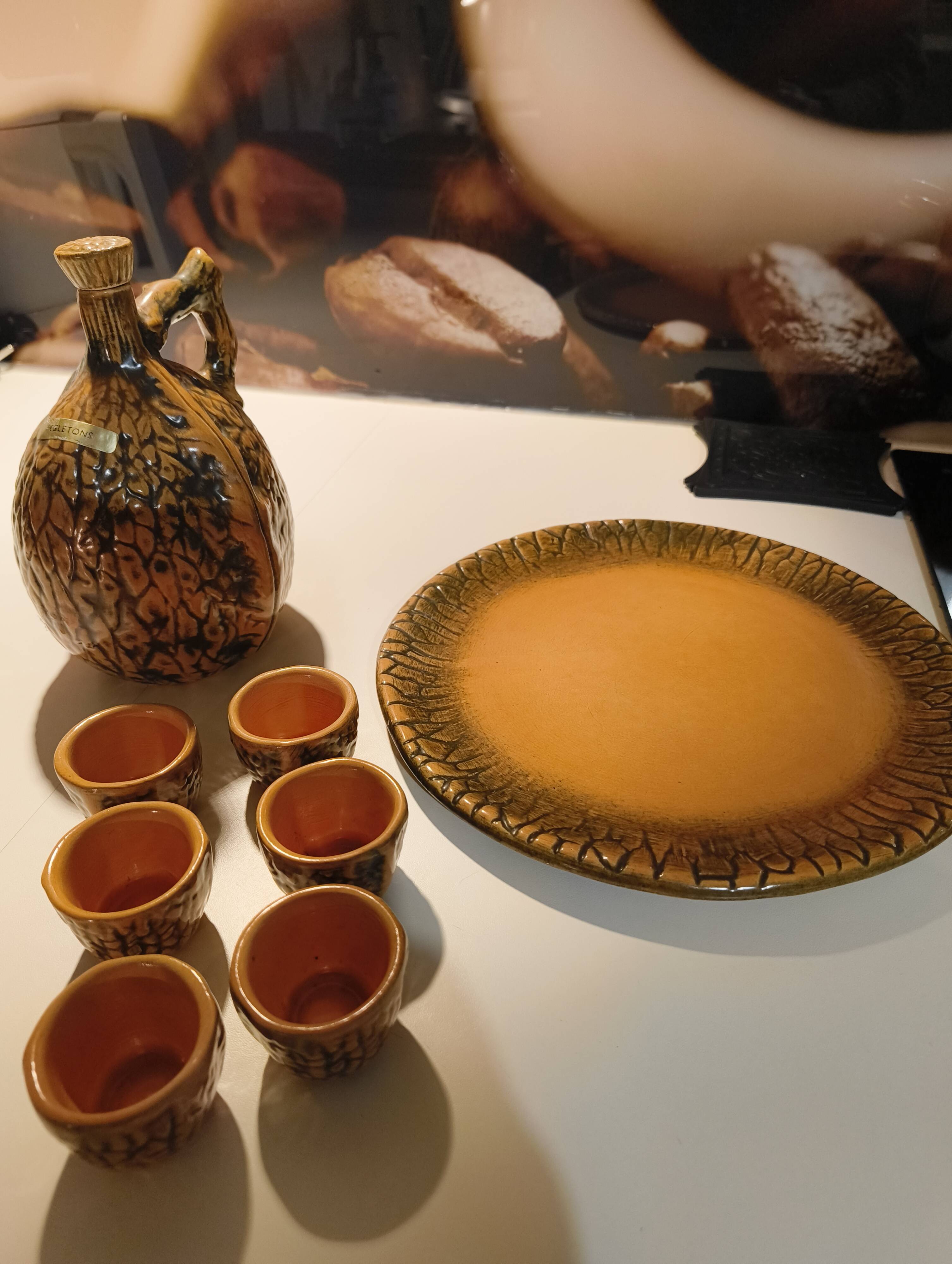 Liqueur service signed Bruno Dose – Céramique du Breuil, 20th century