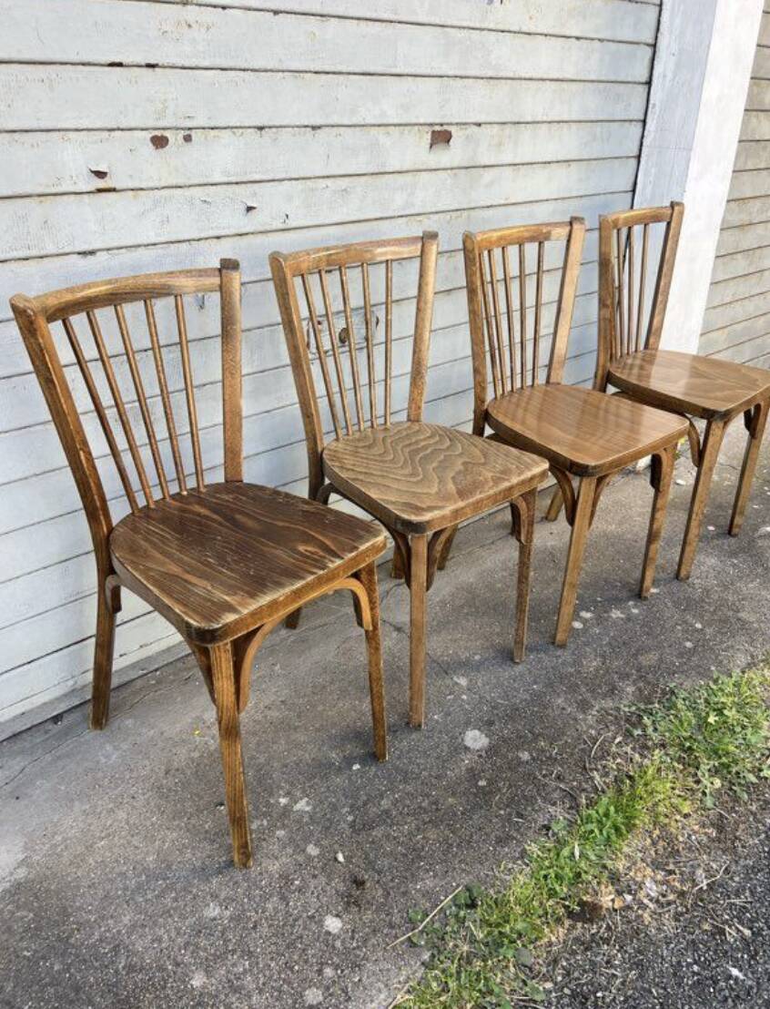 (Set of) 4 Baumann bistro chairs