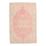 Soft Red & Beige Entryway Handmade Vintage Rug, 170x261 Cm
