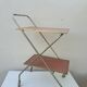 Vintage folding rolling service in Formica and brass plated