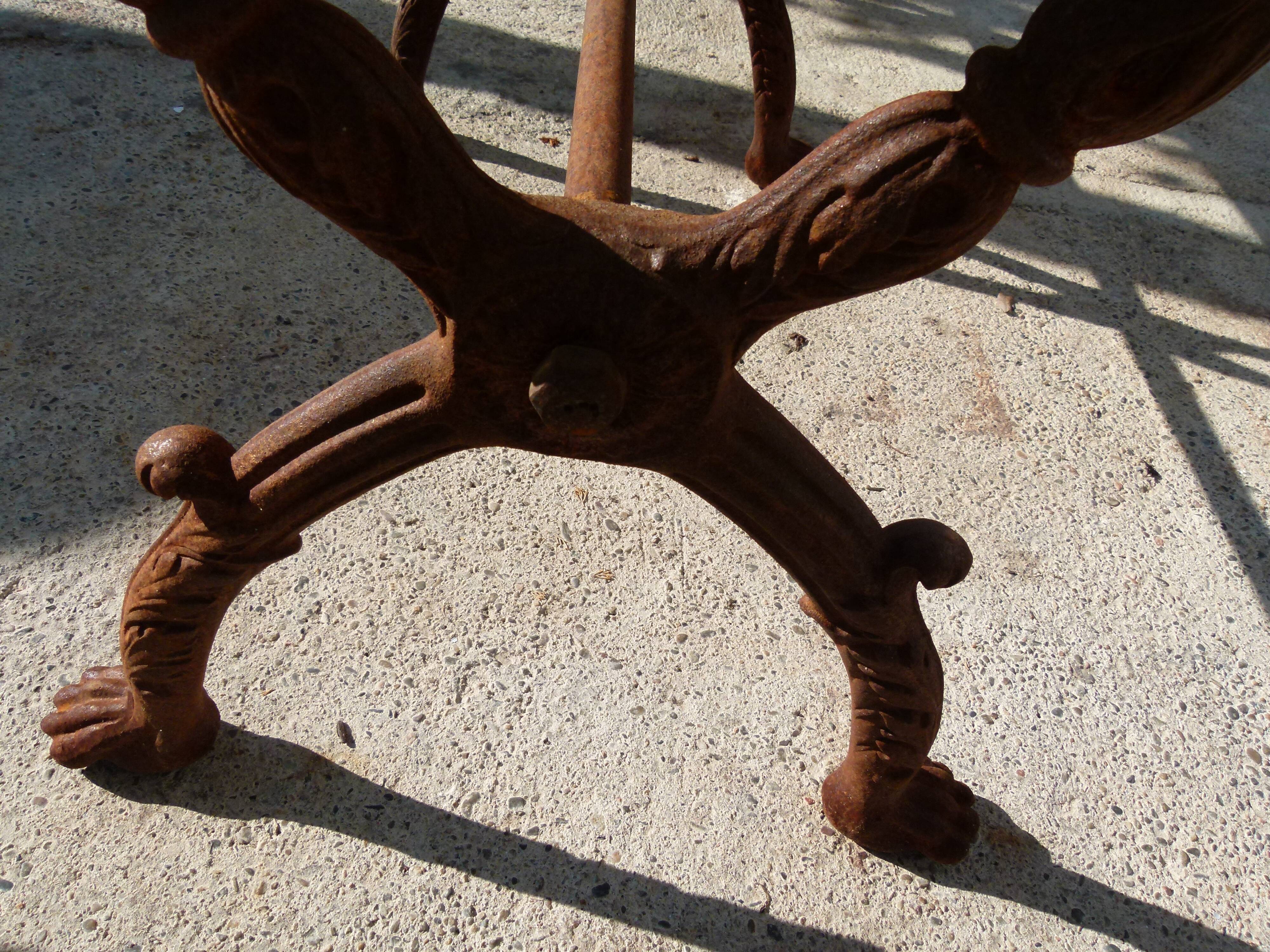 Marble table feet cast iron XXeme