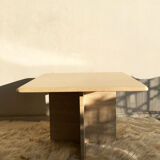 Square travertine coffee table - 60 x 60 cm