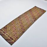 Anatolian Floral Vintage Kilim Runner sku 3397