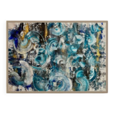 Large abstract painting XXL signed – 105 × 148 cm – Contemporary art