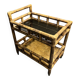 Vintage 1950s bamboo trolley or serving cart.