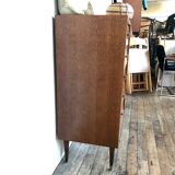 Vintage chest of drawers spindle feet oak 1960