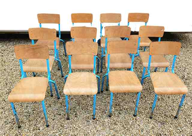 12 school chairs