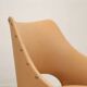 Pair of vintage armchairs from the 50s-60s in ebony wood, brass, with padded seats.