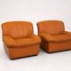 1970’s Vintage cognac leather lounge chairs ‘Giusy’ from Neoflex, Italy