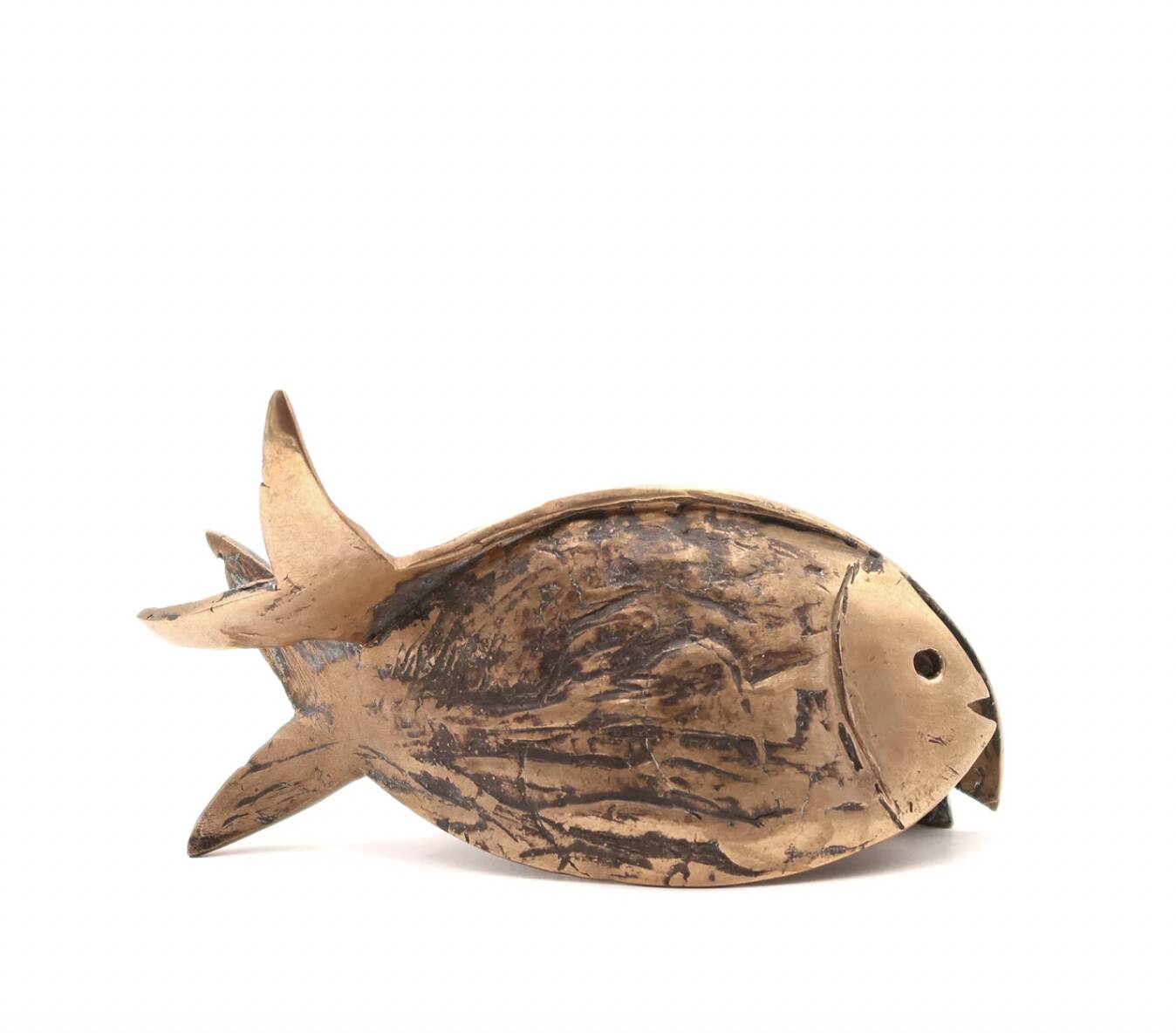 Sculpture poisson en bronze, années 70