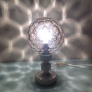 Bedside lamp globe in tinted glass / vintage 60s-70s