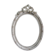 Wooden oval frame with Louis XVI-style knot