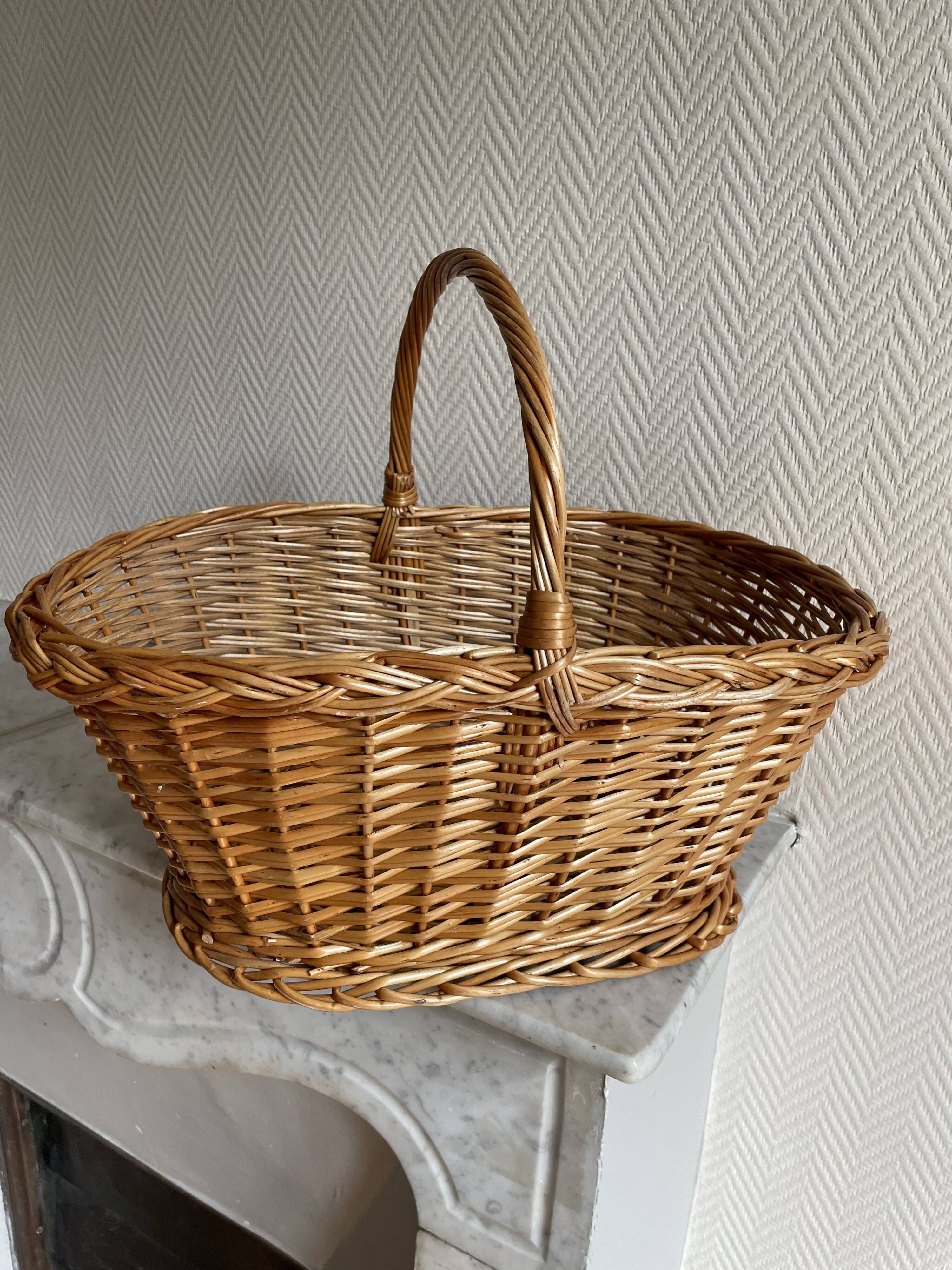Vintage wicker basket