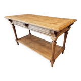 Antique drapers table side table kitchen island oak