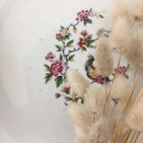 Plat creux porcelaine oiseau de paradis