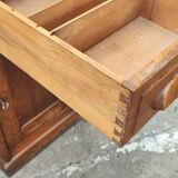 Ancien bureau américain à persienne en S chêne vers 1940