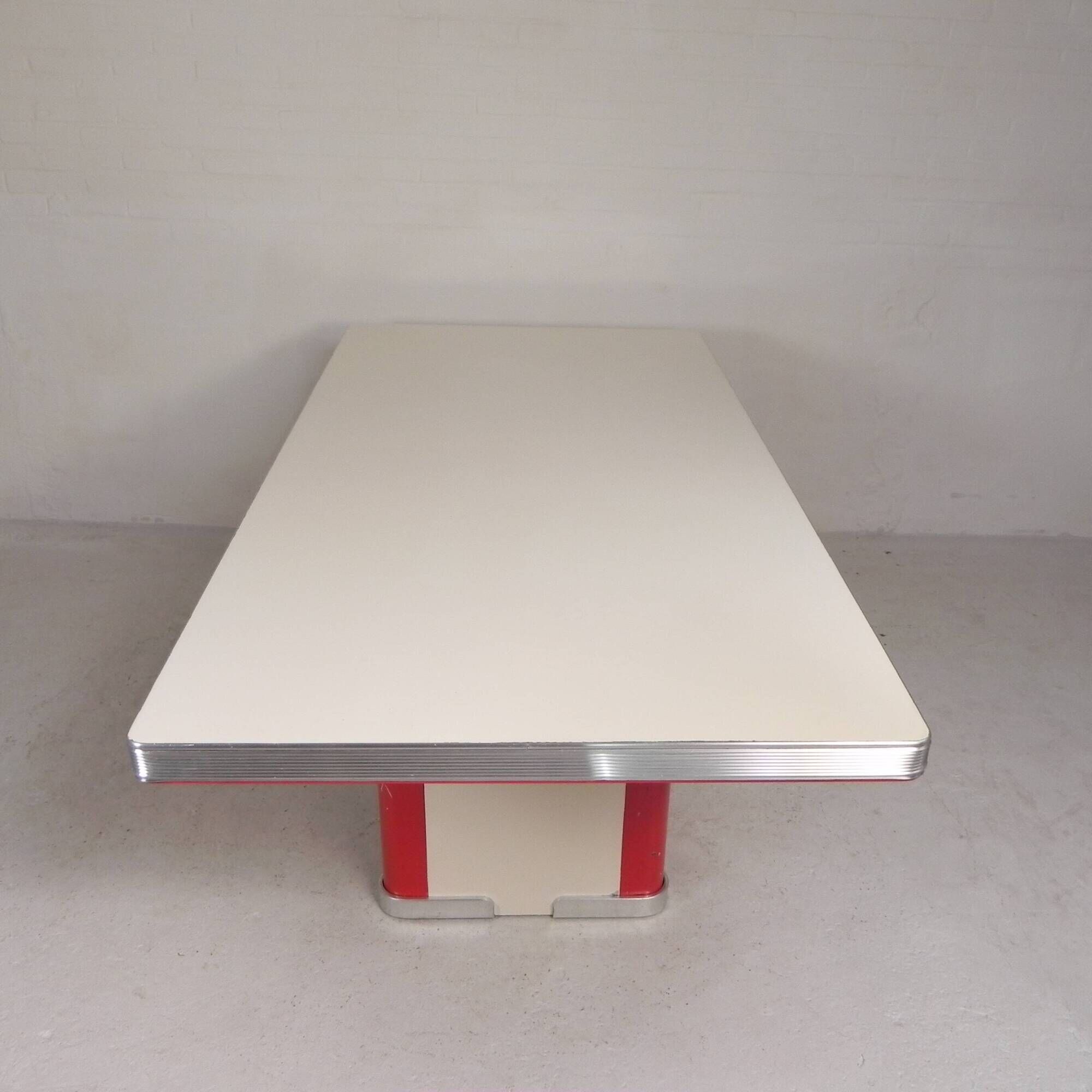 Ahrend Oda dining table desk with aluminium edge, 1950s