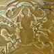 20th century chiseled brass socket candle holder representing Horsemen in armor