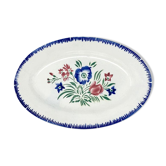 Ravier frise bleu fleurs