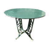 large antique iron table riveted