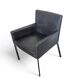 2 x Manet Minotti arm chairs 1990s / dark brown leather / chrome height 83