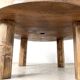 Round brutalist coffee table from the 1950s.