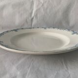 Service 20 plates and 3 dishes blue earthenware Vaucluse U-C Sarreguemines Digoin