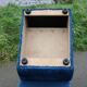 Canapé modulable composé de 5 chauffeuses en velours bleu, circa 1980