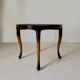 1930s French Art Deco Coffee Table, Beech Wood & Glass, Curved Design