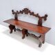 Baroque Style Solid Carved Beech Bench, Italy